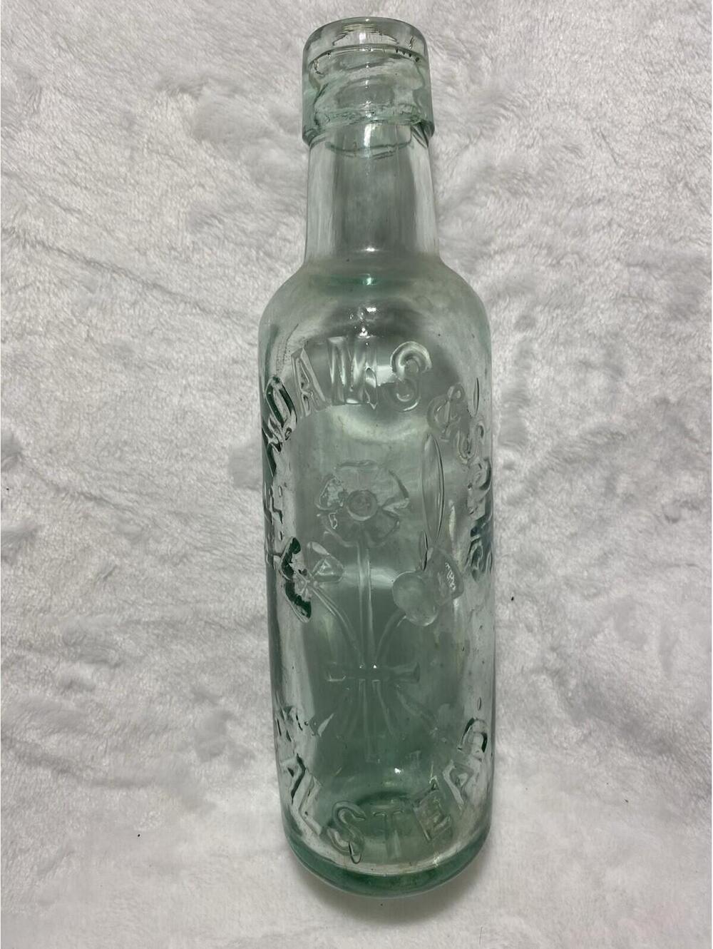 Antique T.F. Adams & Sons Halstead Glass Ginger Beer Bottle Edgar Breffit EB&Co